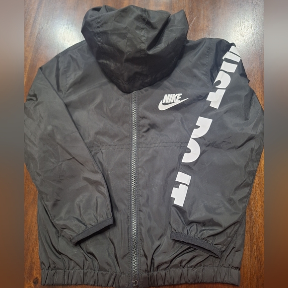 Nike Other - Nike Boys Full Zip Lightweight Hooded Windbreaker Jacket Black Size XS 4